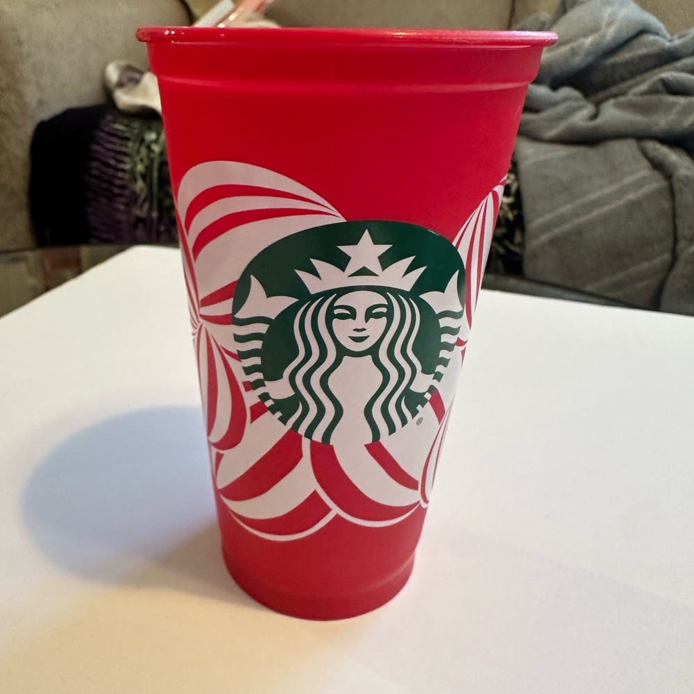 Starbucks Red and White Peppermint Tumbler